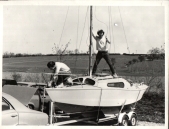 My boat at Rutland Water with Phil Curtiss